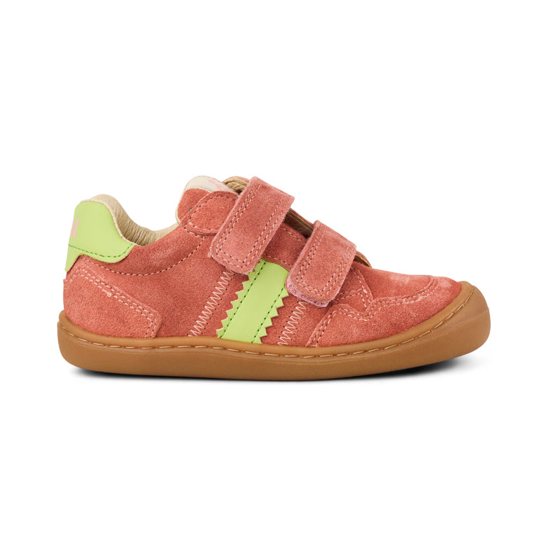 Koel Barefoot Bali 3.0 Suede Barfuß-Halbschuh mit Klettverschluss Pink