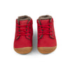 Koel Barefoot Bill Nubuk Barfuß-Winterschuh mit Lammfell Rot