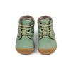 Koel Barefoot Bill Nubuk Barfuß Lauflernschuh zum Schnüren Olive Lammfell-Futter - keks.