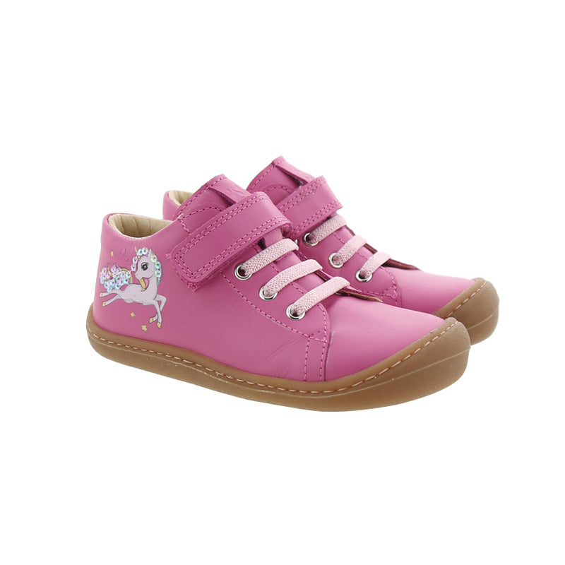 Koel Barefoot Bonny Barfuß-Halbschuh mit Einhorn-Motiv Unicorn Fuxia - keks.