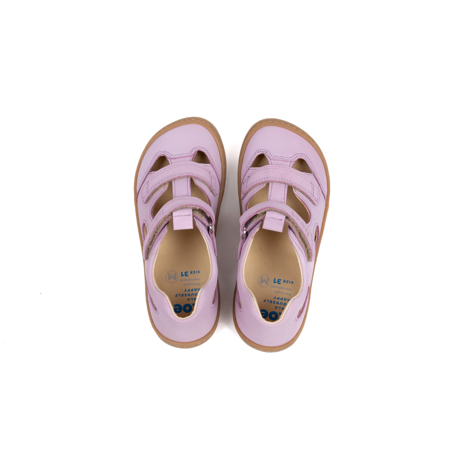 Koel Barefoot Deen Nappa Barfuß-Sandale mit Klettverschluss Lavendel - keks.