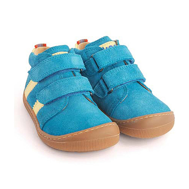 Koel Barefoot David Suede Barfußschuh mit Klettverschluss Cyan
