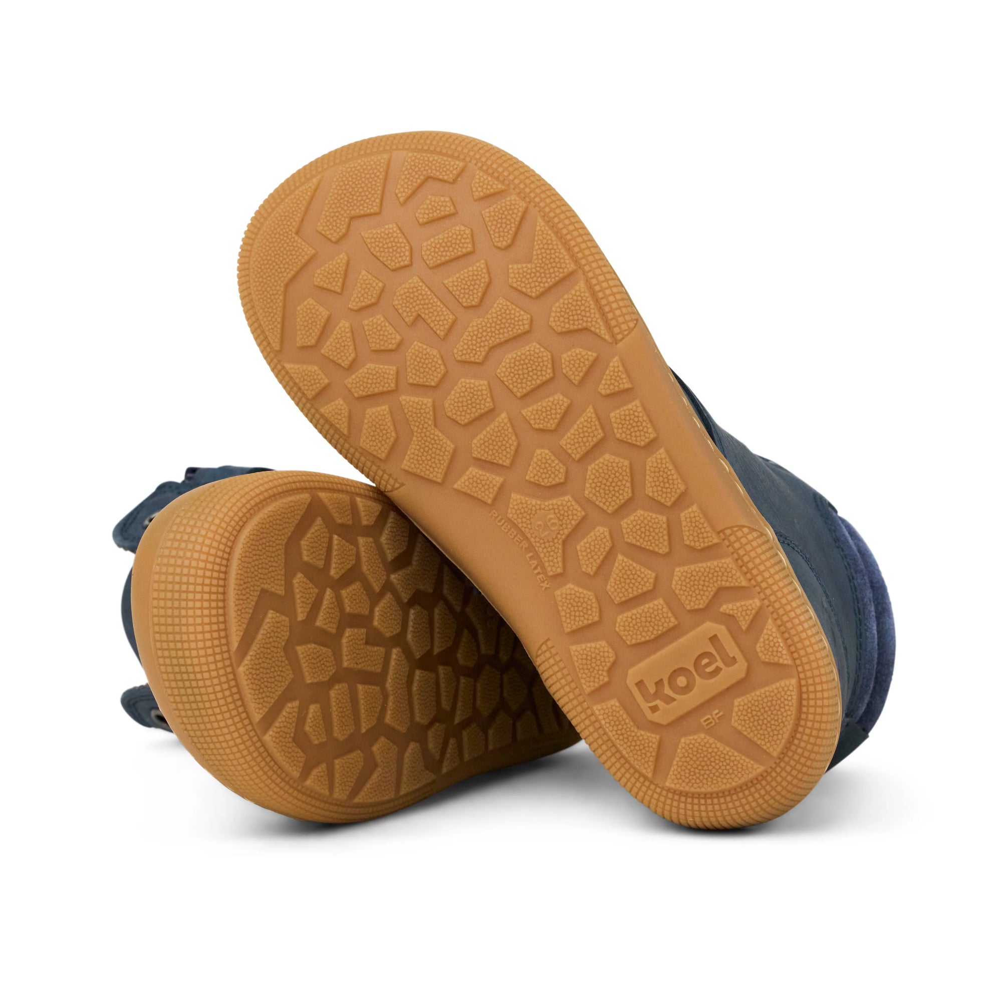 Koel Barefoot Darius Wool Barfuß-Winterstiefel zum Schnüren Blue Lammfell-Futter - keks.