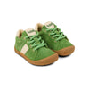 Koel Barefoot Dallas Suede Barfußschuh zum Schnüren Khaki – grüner Kinder Barfußschuh aus weichem Veloursleder mit flexibler Sohle und Schnürverschluss
