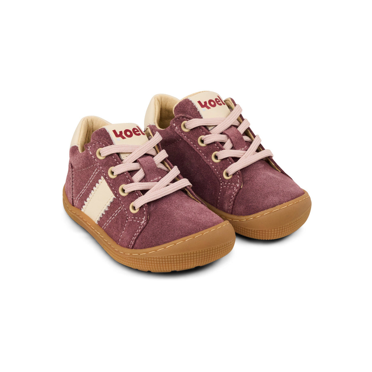 Koel Barefoot Dallas Suede Barfußschuh zum Schnüren Old Pink