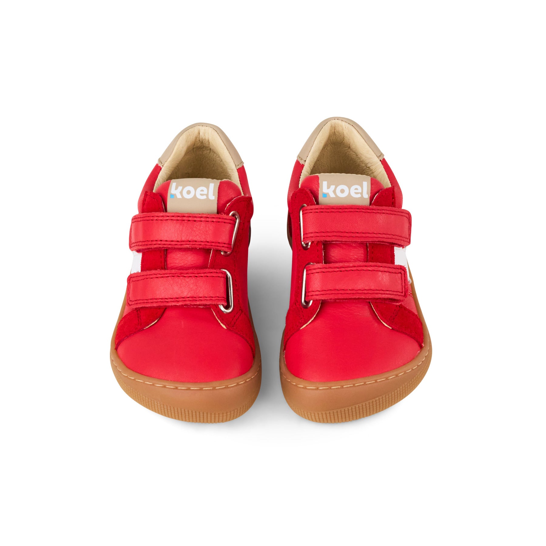 Koel Barefoot Denis Napa 3.0 Barfuß-Halbschuh mit Klettverschluss Red - keks.