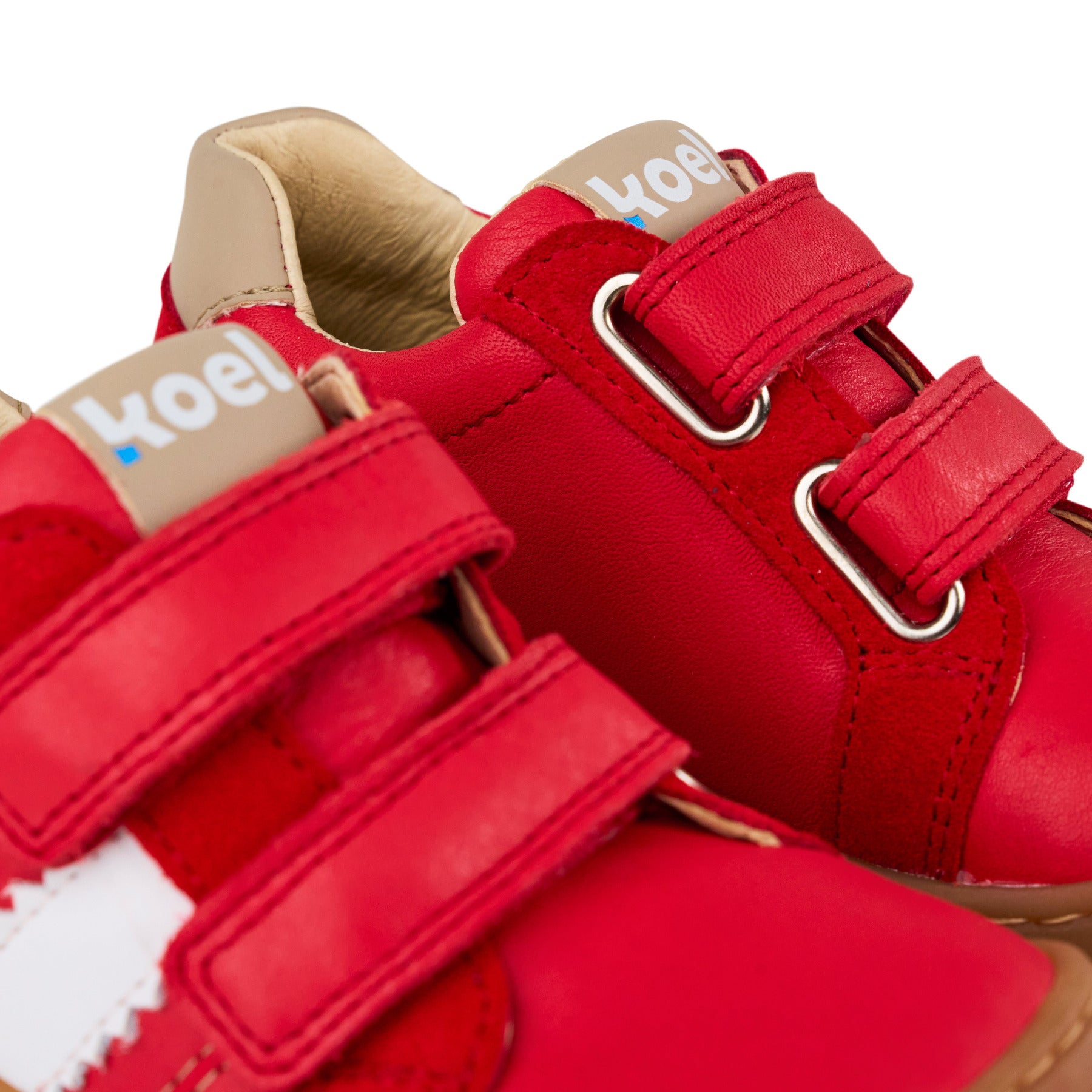 Koel Barefoot Denis Napa 3.0 Barfuß-Halbschuh mit Klettverschluss Red - keks.