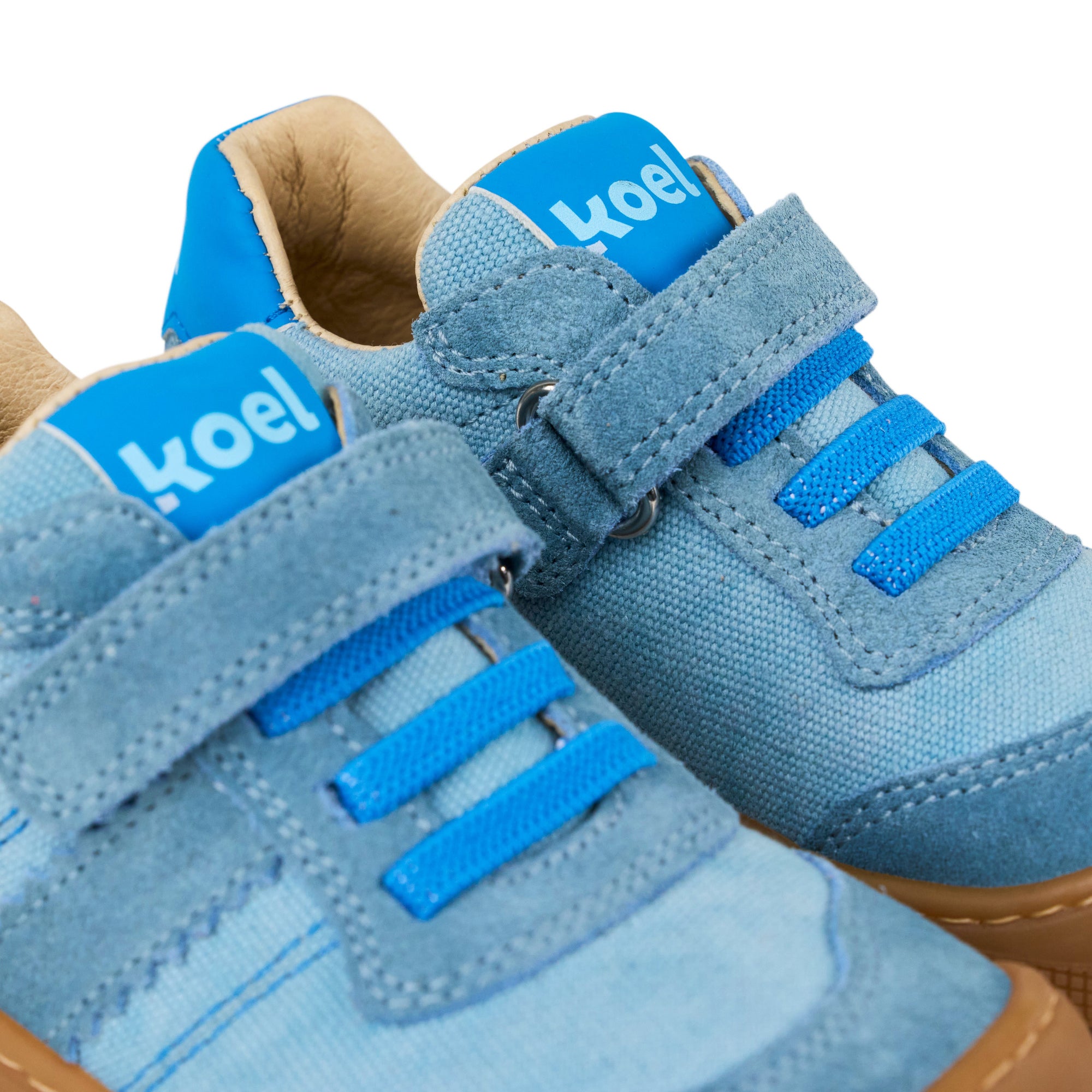 Koel Barefoot Dylan Cotton 3.0 Barfuß-Halbschuh mit Klett & Flexbändern Celeste - keks.