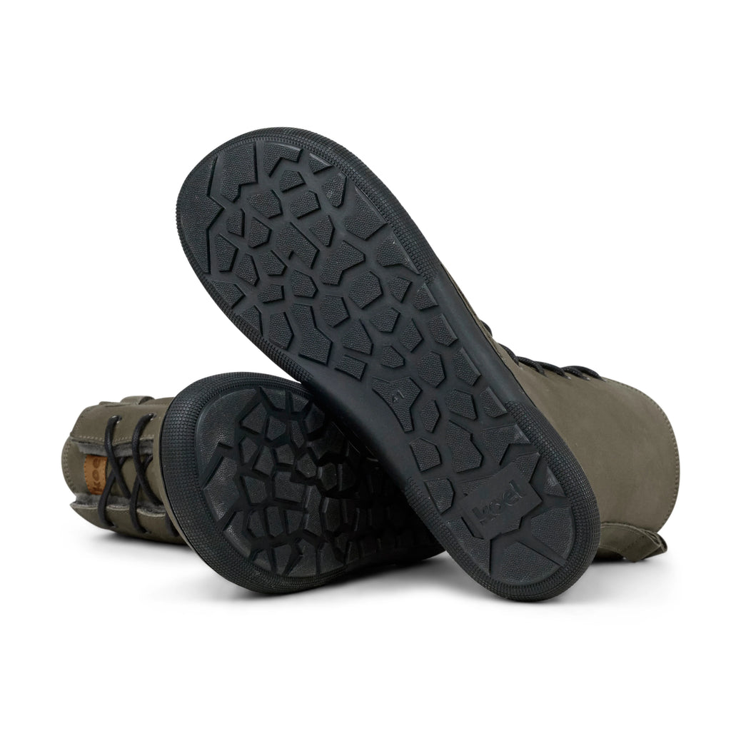 Koel Florence Lamb Khaki Olive – Gummisohle detail, flache flexible Sohle ohne Sprengung