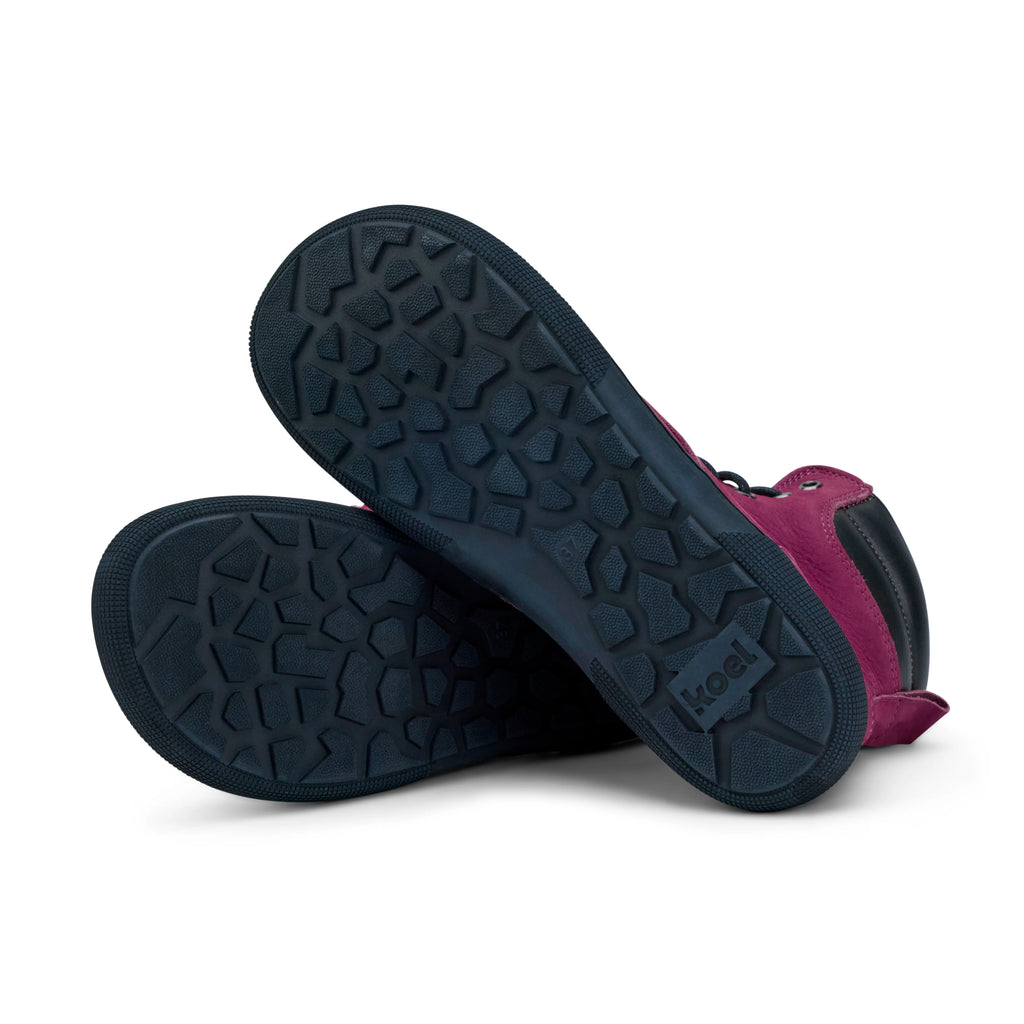Koel Florence Lamb Bordo – Gummisohle detail, flache flexible Sohle ohne Sprengung