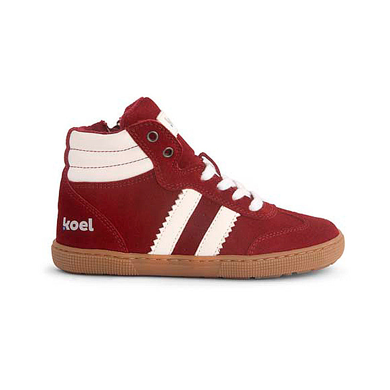 Koel Barefoot Drew Merino Barfuß-Sneaker mit Reißverschluss Red Merinofleece-Futter