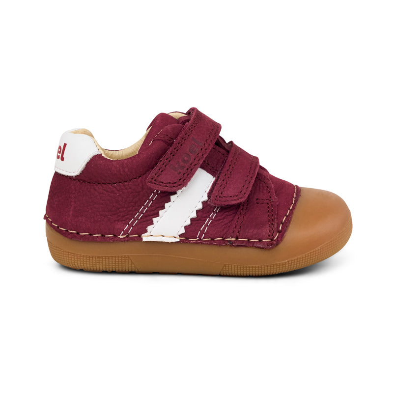 Koel Barefoot Archie Leather 3.0 Halbschuh mit Klettverschluss Bordo