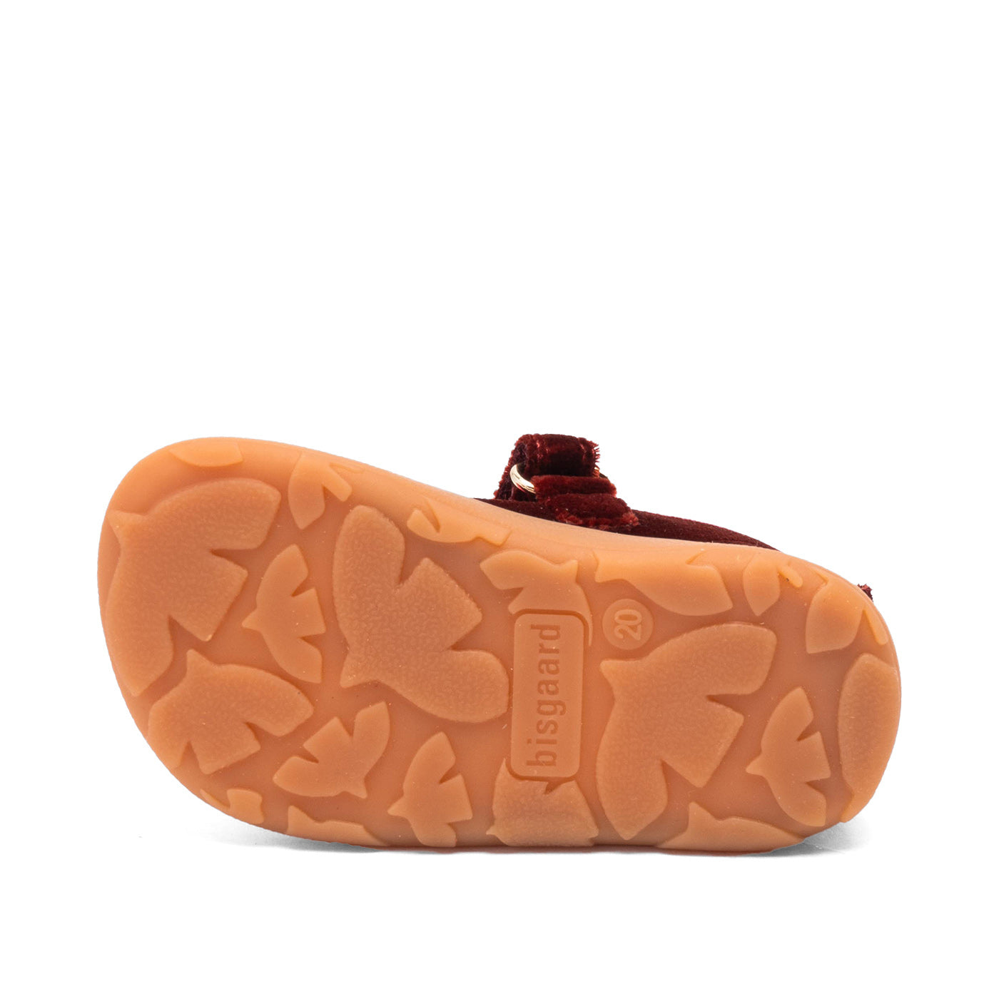 Bisgaard Barefoot Ballet Hausschuh aus Samt Bordeaux - keks.