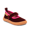 Bisgaard Barefoot Ballet Hausschuh aus Samt Bordeaux - keks.