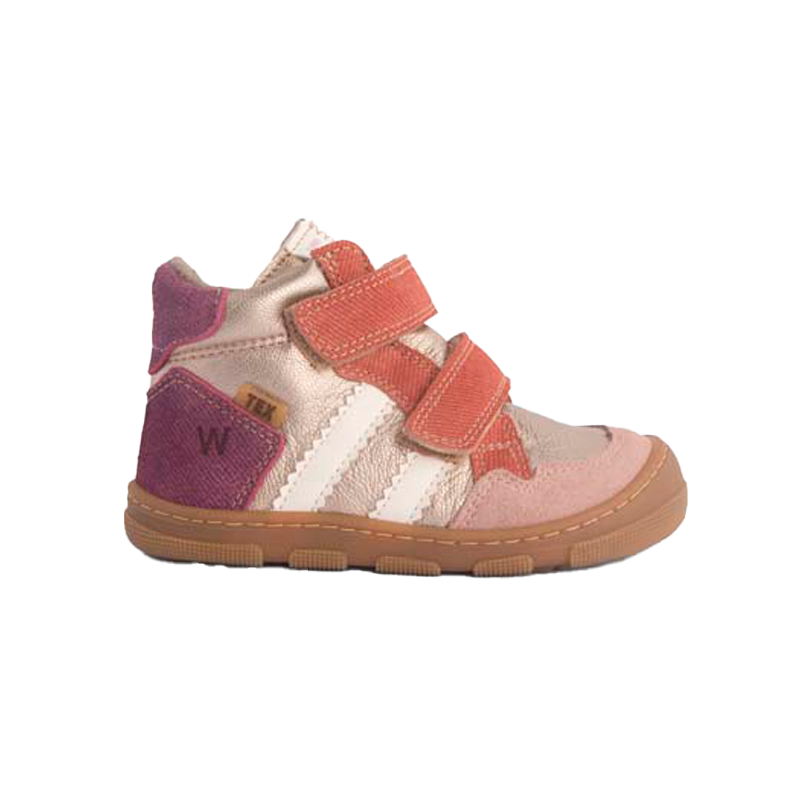 Koel Barefoot Kali Suede wasserdichter Barfußschuh mit Klettverschluss Champagne Wollfilz-Futter