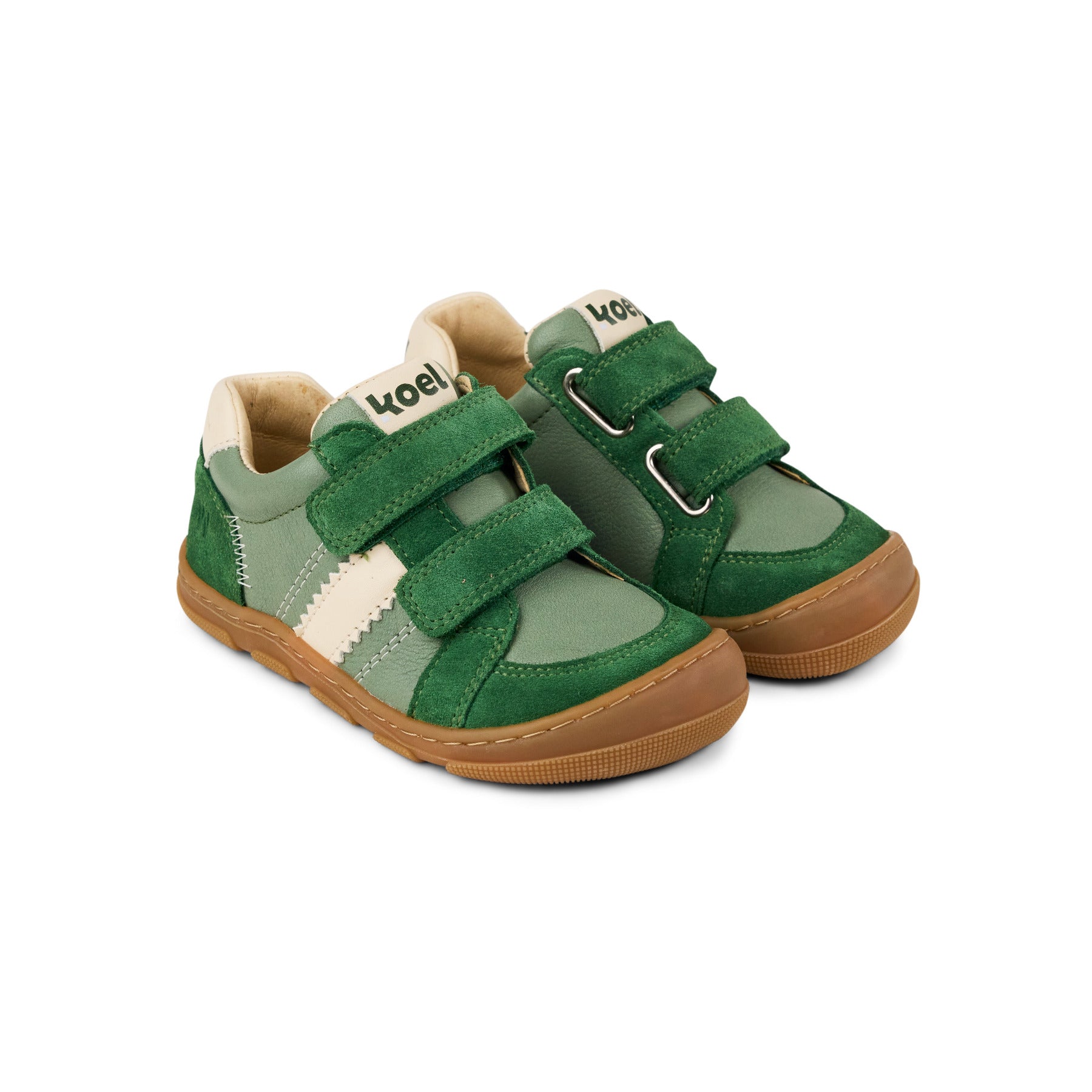 Koel Barefoot Kobi W II Barfuß-Halbschuh mit Klettverschluss Olive - keks.