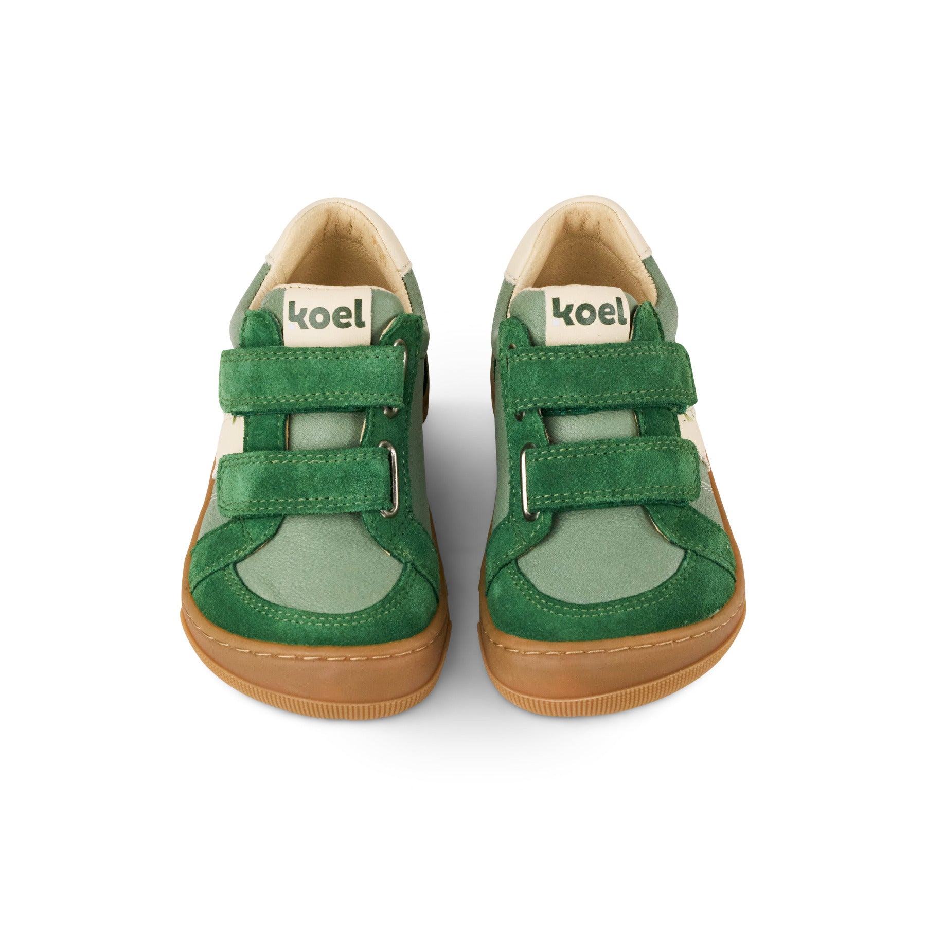 Koel Barefoot Kobi W II Barfuß-Halbschuh mit Klettverschluss Olive - keks.