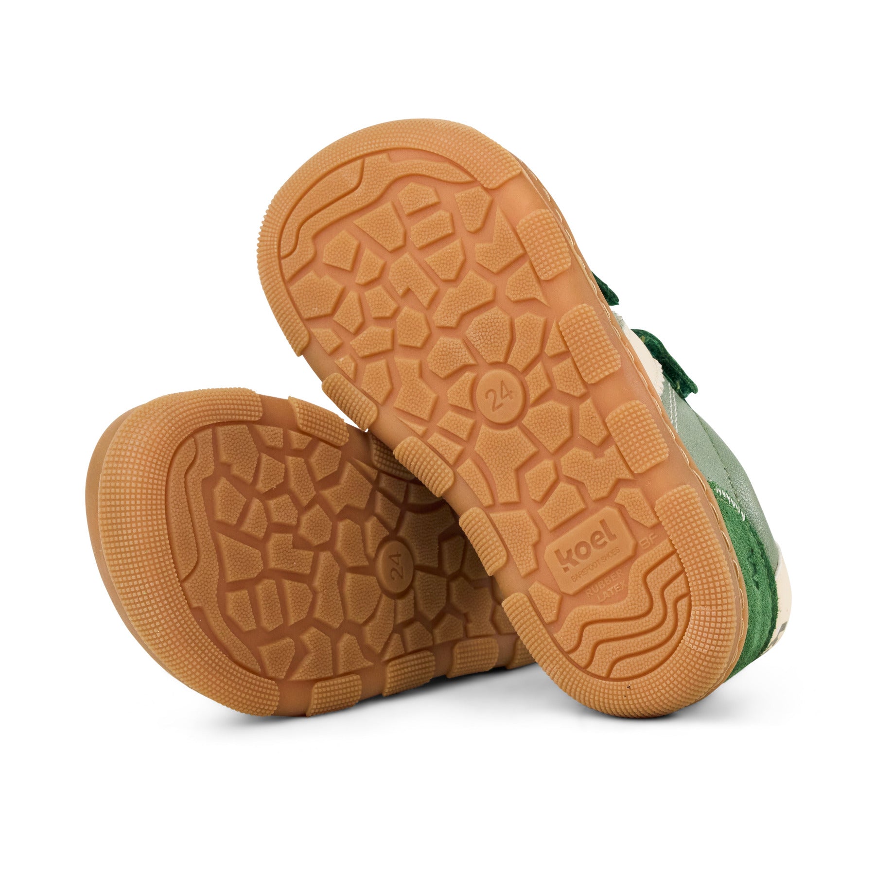 Koel Barefoot Kobi W II Barfuß-Halbschuh mit Klettverschluss Olive - keks.