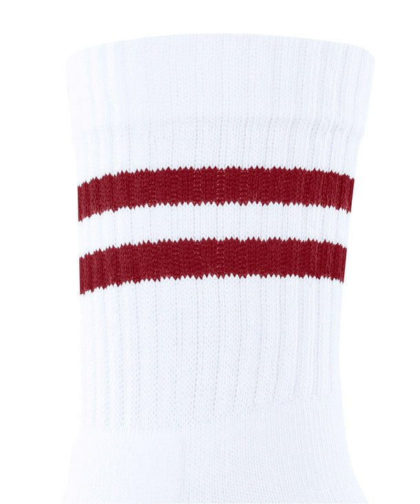Falke Dynamic Kindersocken Weiß mit roten Streifen
