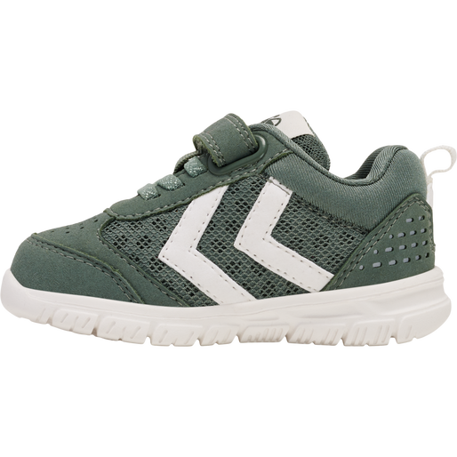 Hummel Crosslite Sneaker für Säuglinge mit Laurel Wreath Design, weiße Sohle und bequemer, sportlicher Stil