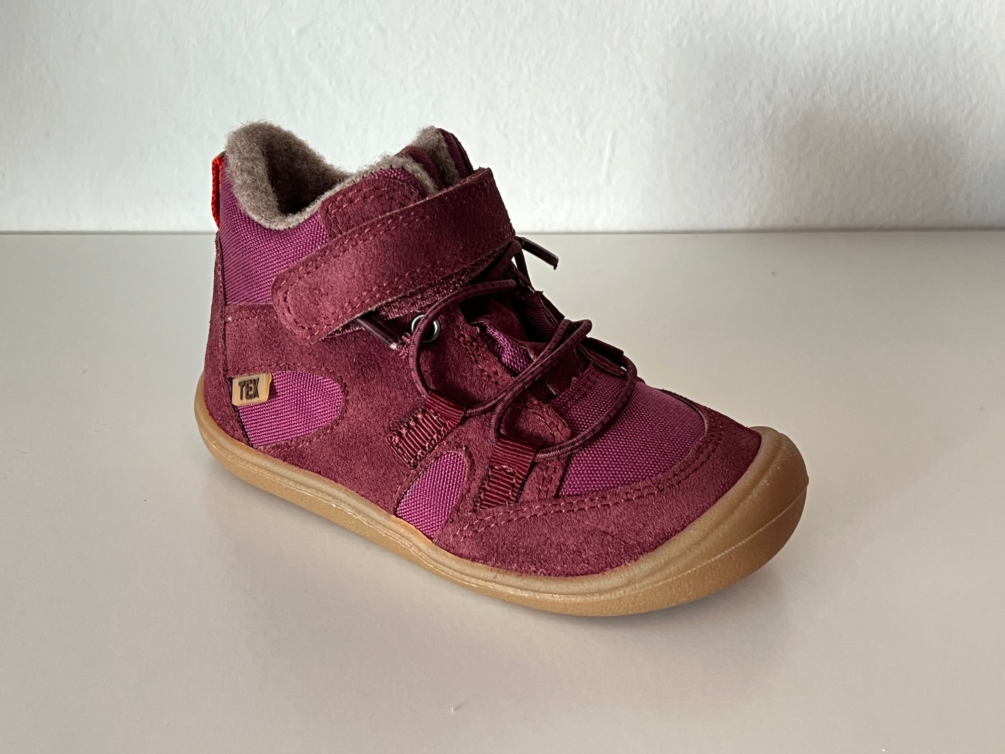 Koel Barefoot Beau wasserdichte Herbstboots Bordo Woll-Futter - keks.