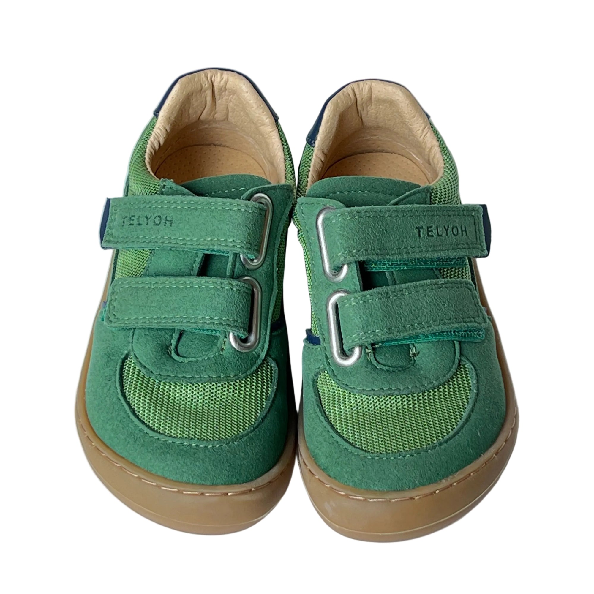 Telyoh Barefoot YVG1142 Vegane Halbschuhe Mesh mit Klettverschluss Grün - keks.