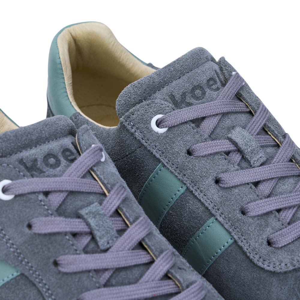 Koel Barefoot Ila Suede Barfuß-Sneaker zum Schnüren Grey