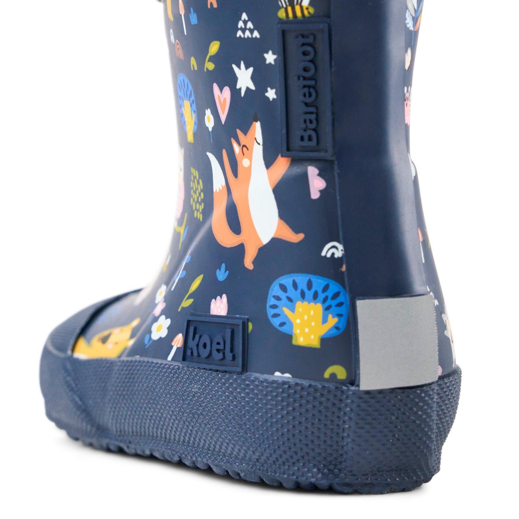 Koel Barefoot Wellie Print Barfuß-Gummistiefel Bear Blue - keks.