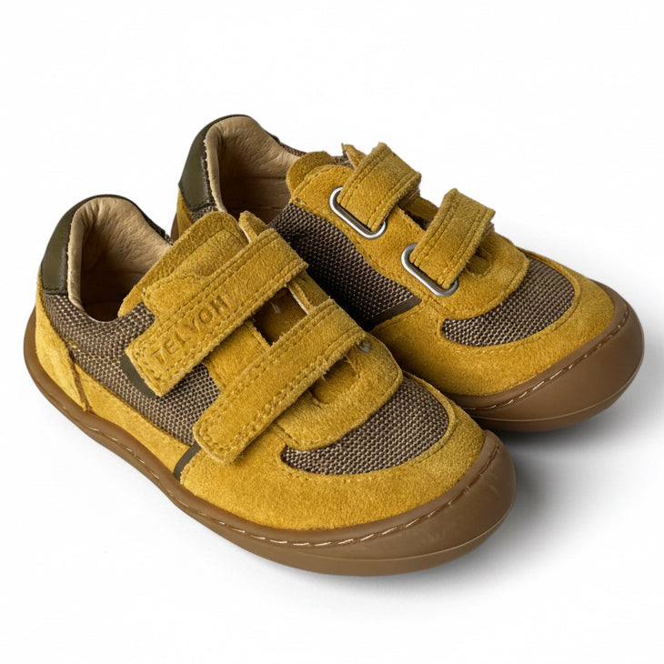 Telyoh Barefoot Y01141 Halbschuh Mesh mit Klettverschluss Yellow - keks.