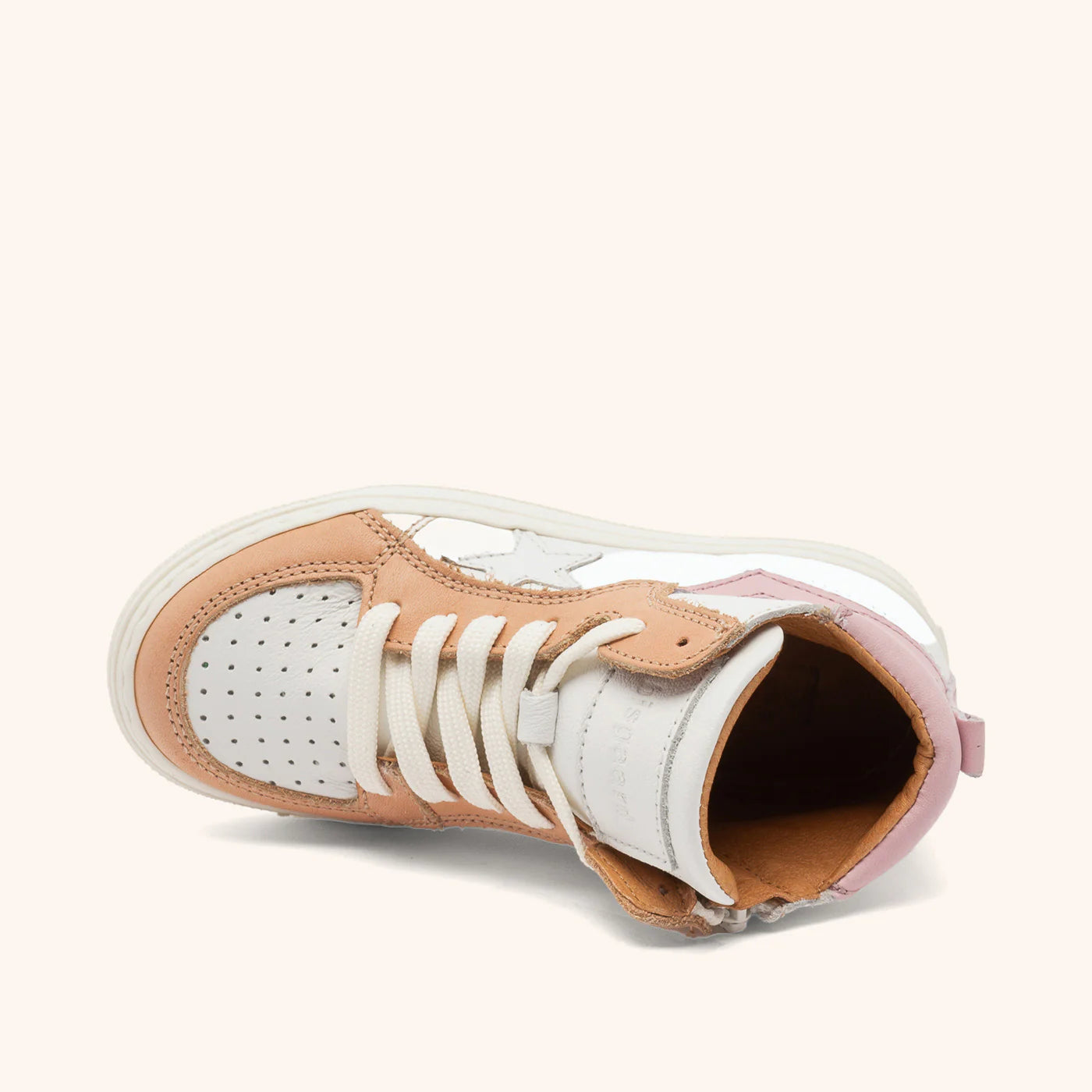 Bisgaard Sneaker mit Reißverschluss Isak White Rose - keks.