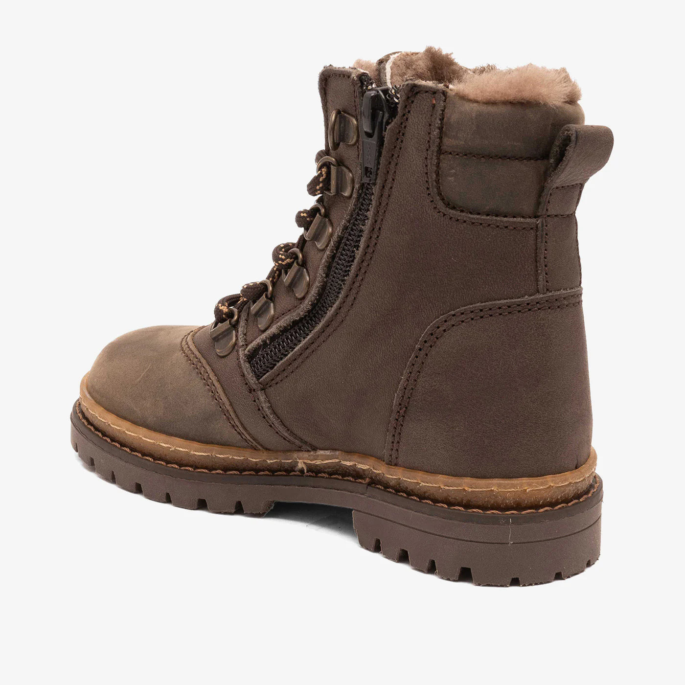 Bisgaard Schnürboots Gert mit Lammfell RUSTIC BROWN