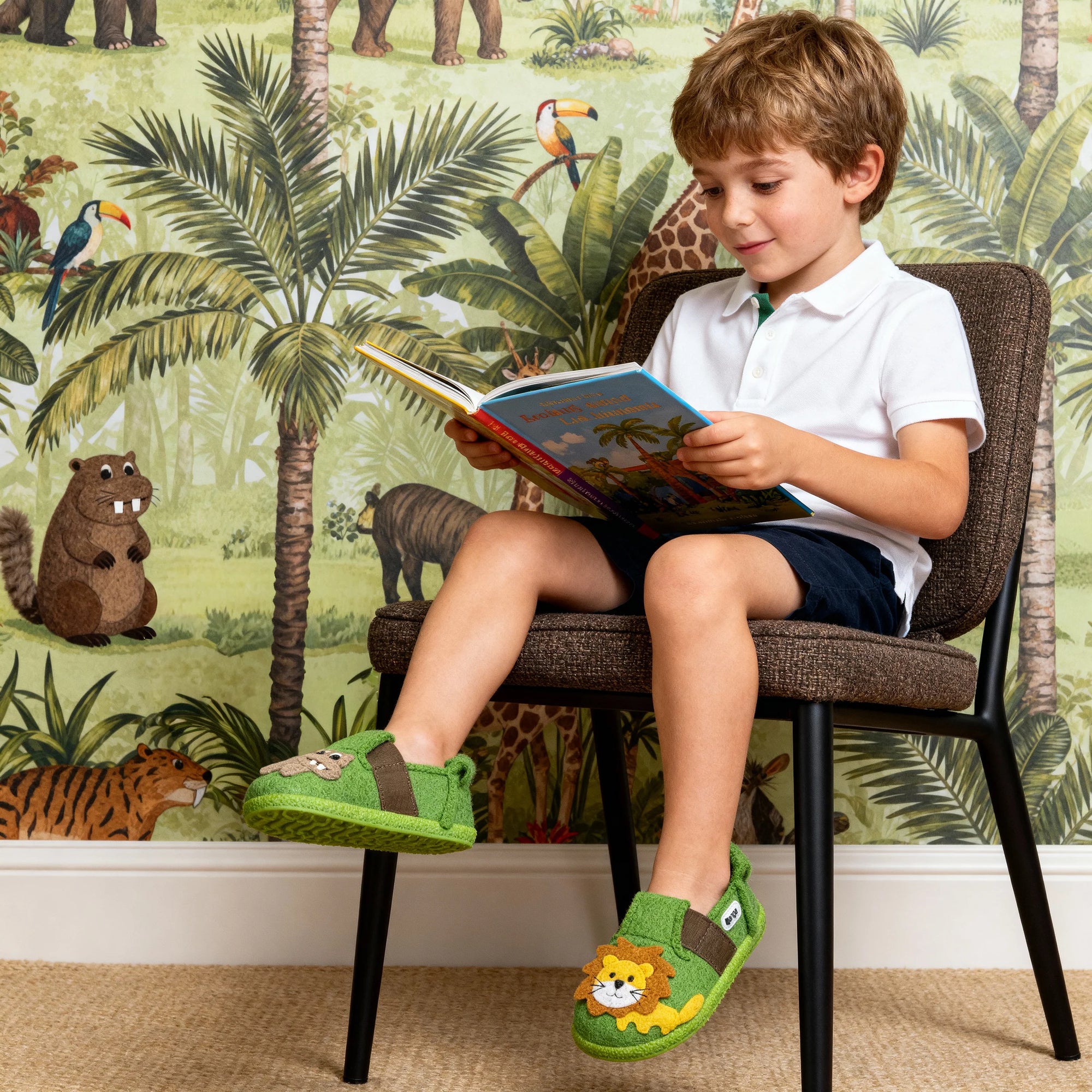 Nanga Jungle Kings 2.0 Kuschelige Hausschuhe aus Wolle mit Gummiband