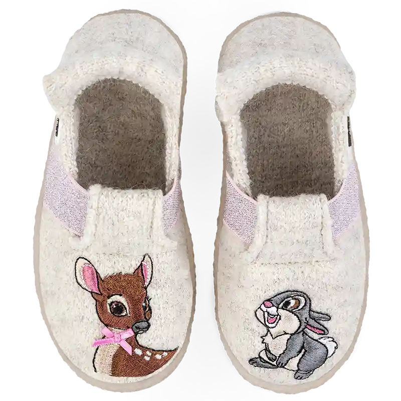 Nanga Bambis 2.0 Kuschelige Hausschuhe aus Wolle mit Gummiband Weiß