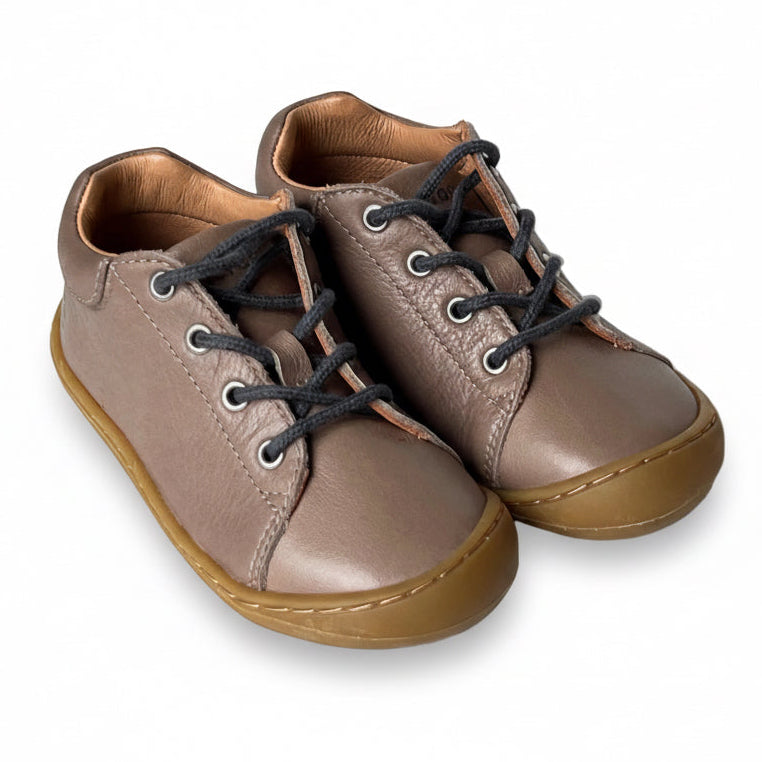 Telyoh Barefoot Y01148 Schnür Lauflerner Taupe - keks.