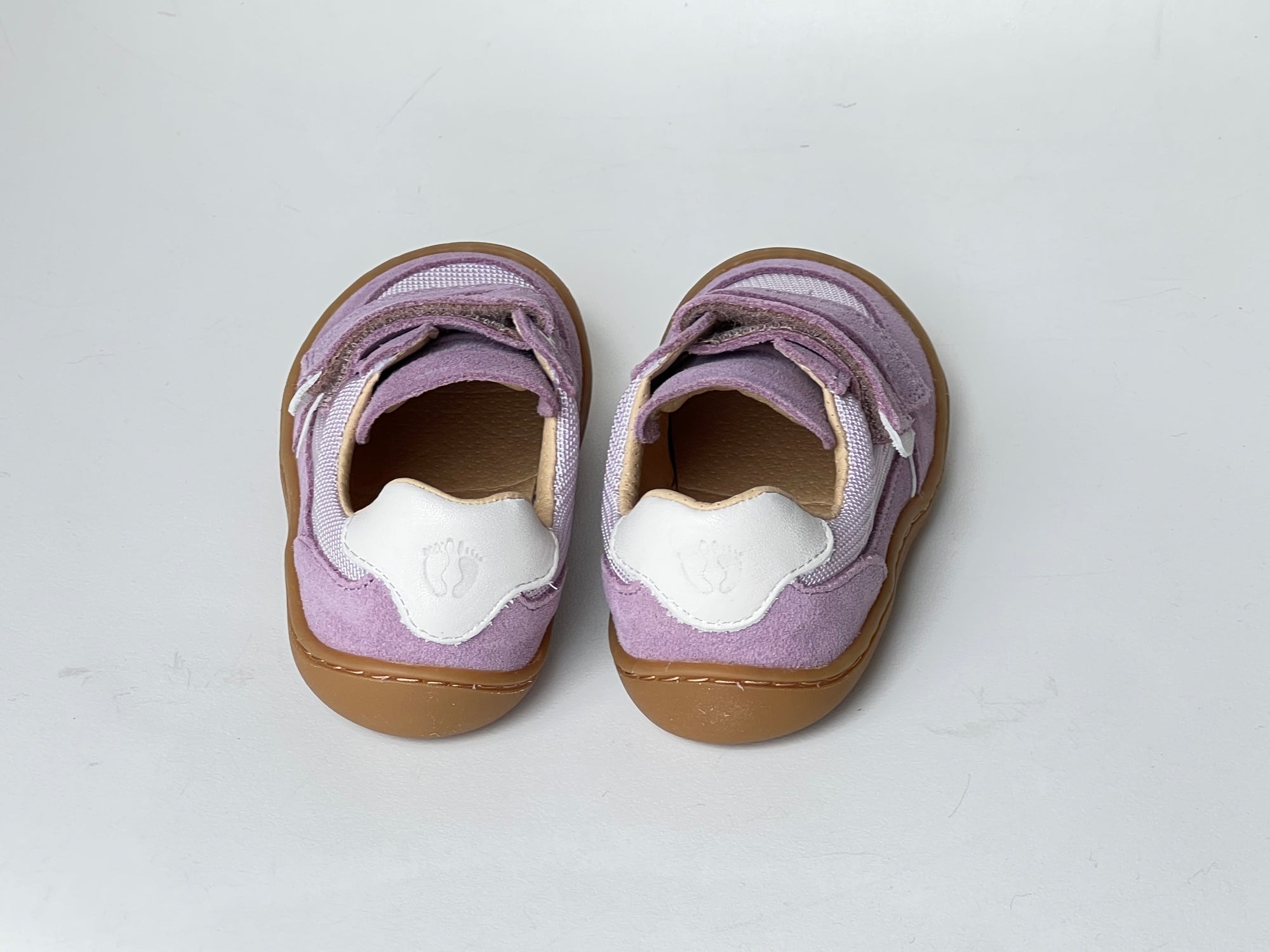 Telyoh Barefoot Y01141 Halbschuh Mesh mit Klettverschluss Lilac Flieder - keks.