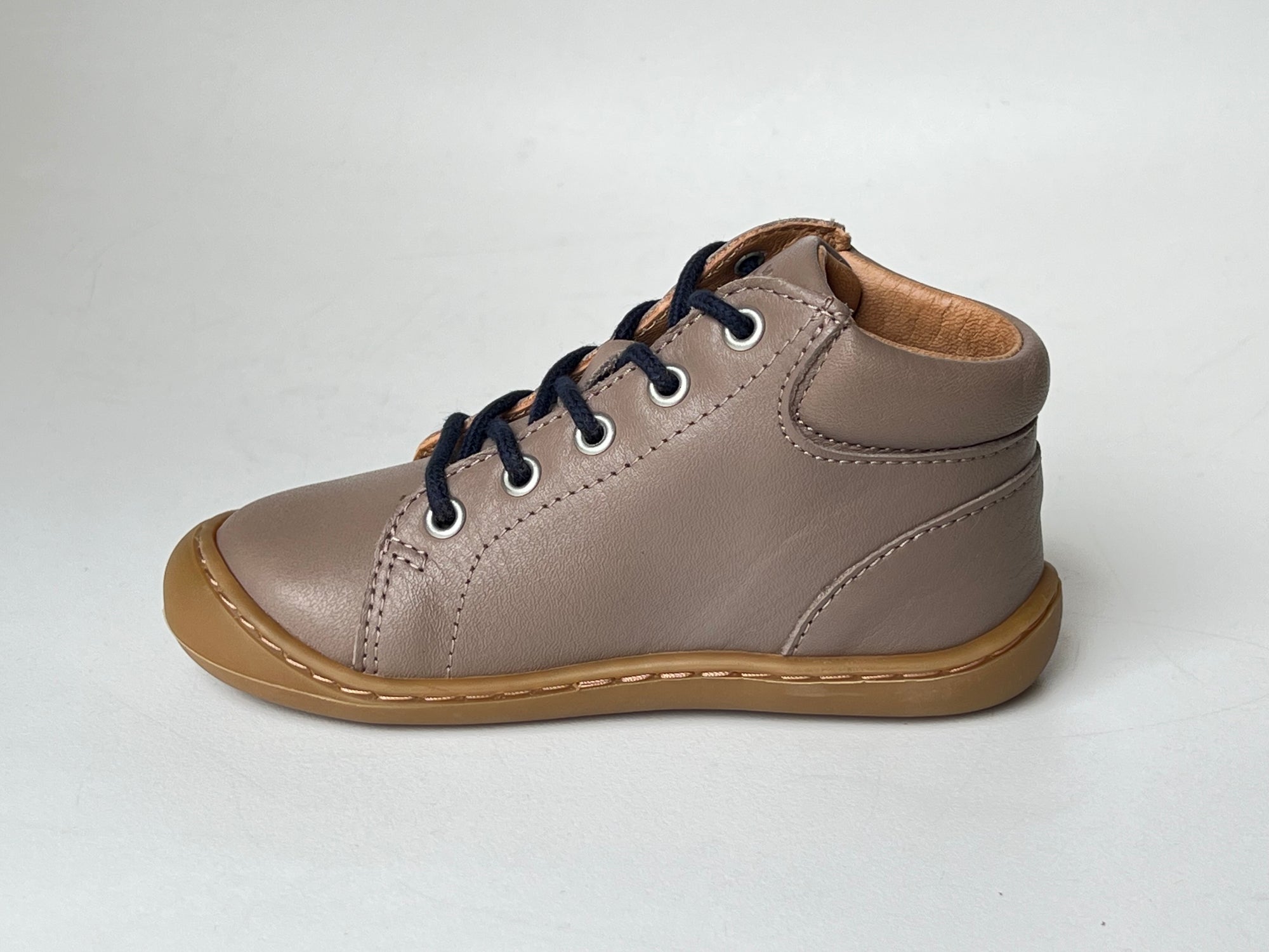 Telyoh Barefoot Y01113 Schnür Lauflerner TAUPE - keks.