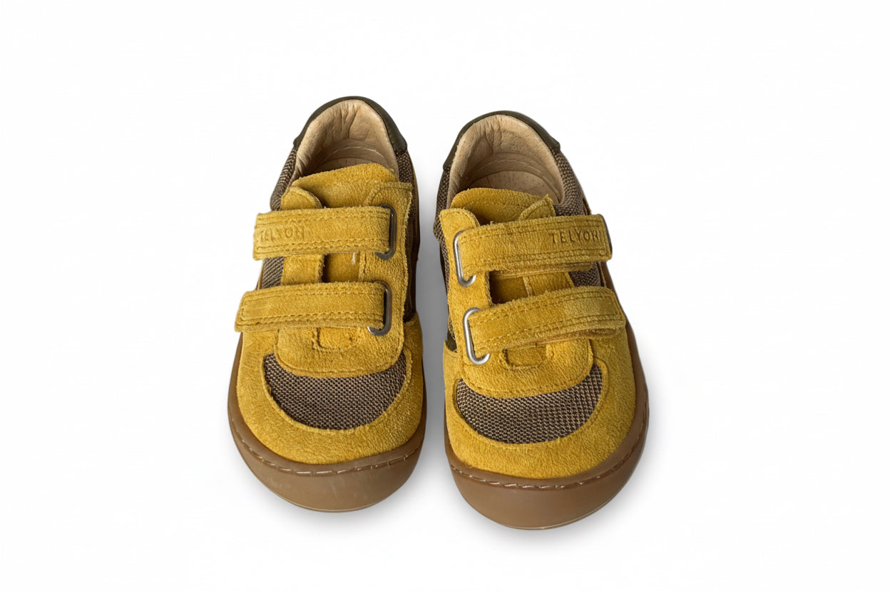 Telyoh Barefoot Y01141 Halbschuh Mesh mit Klettverschluss Yellow - keks.