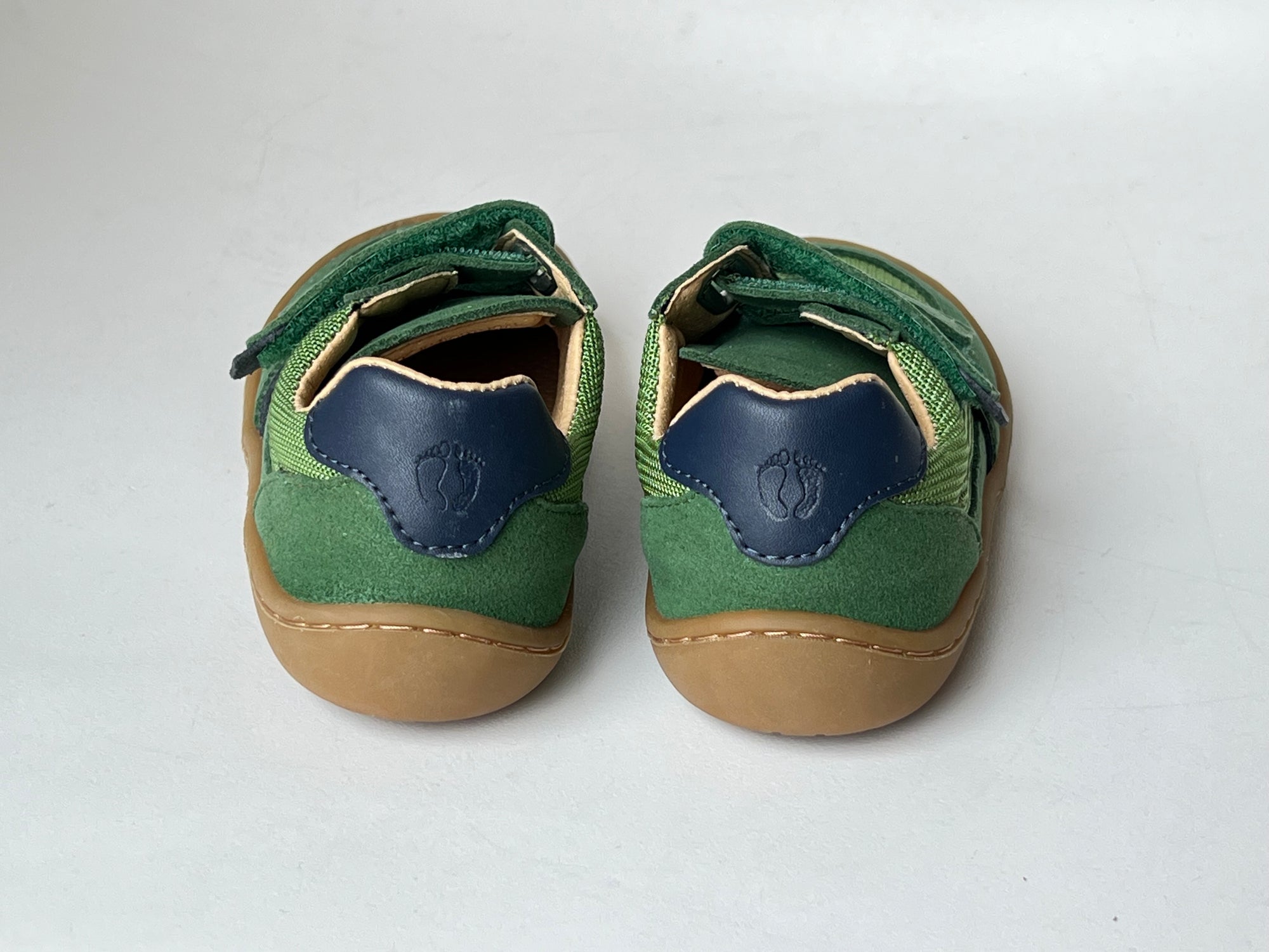 Telyoh Barefoot YVG1142 Vegane Halbschuhe Mesh mit Klettverschluss Grün - keks.