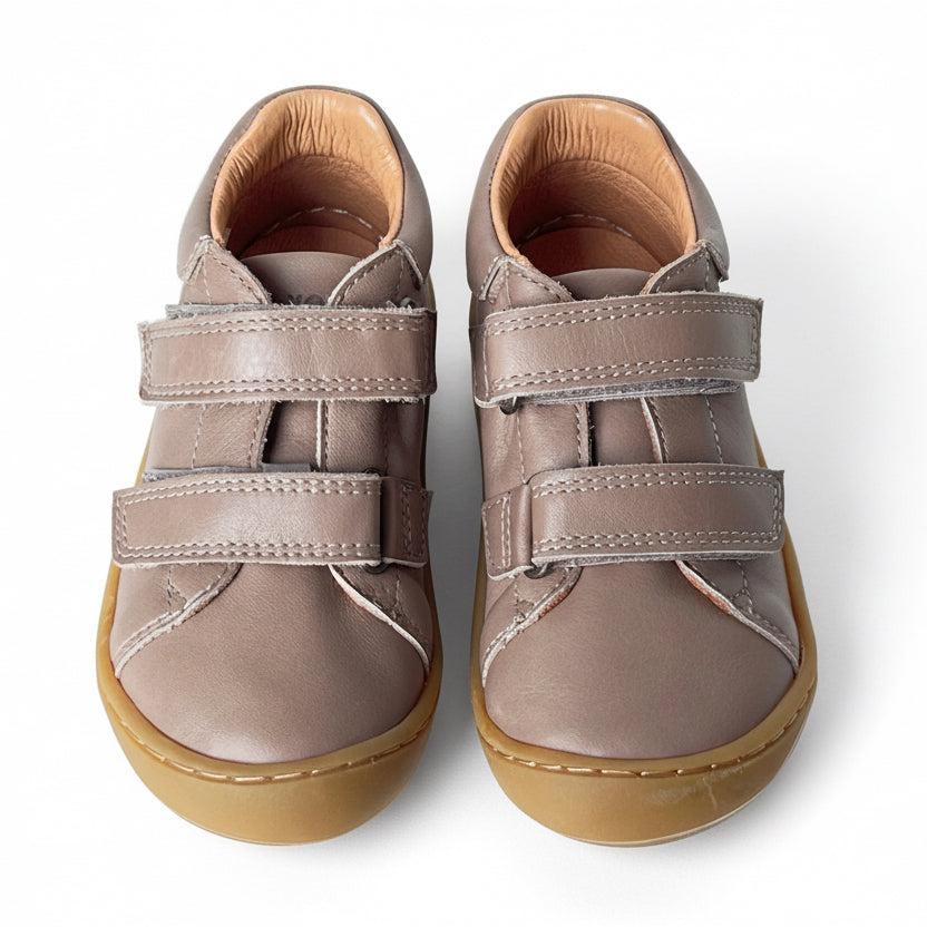 Telyoh Barefoot Y01161 Klett Halbschuh Taupe - keks.