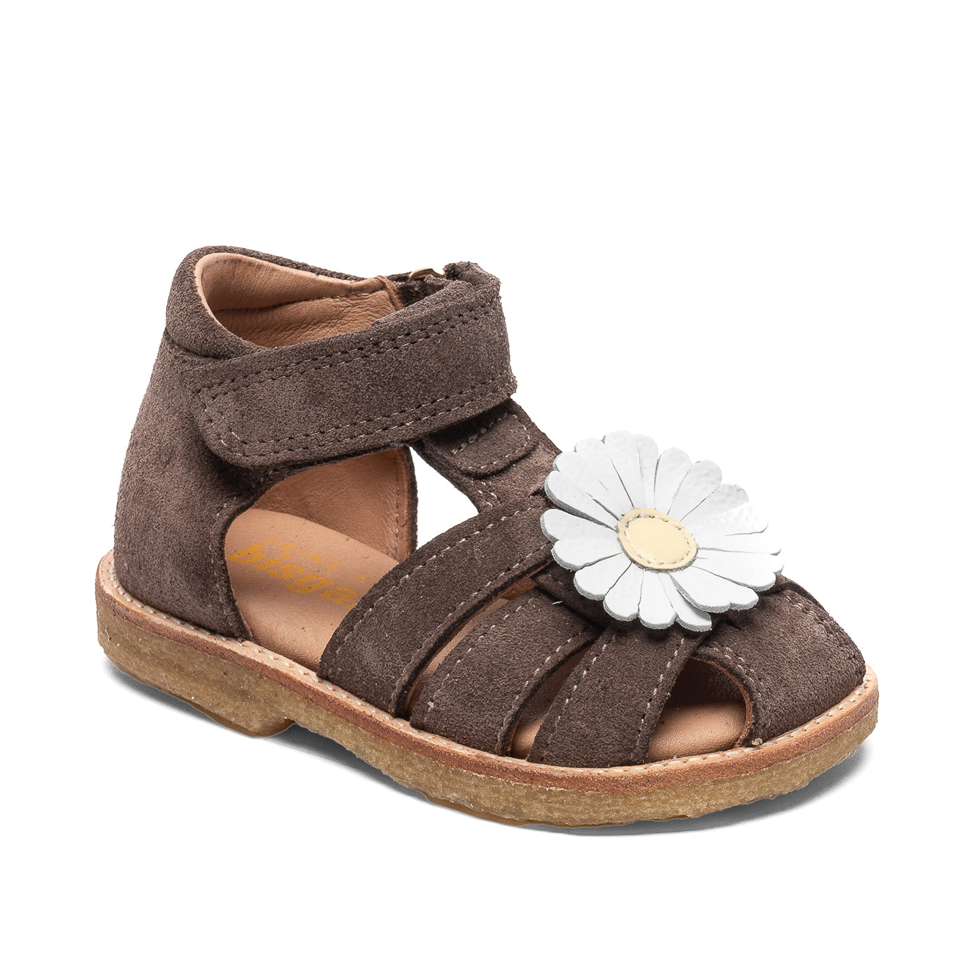 Bisgaard x Trine Kjær Sandale Babette mit Klettverschluss und Gänseblümchen