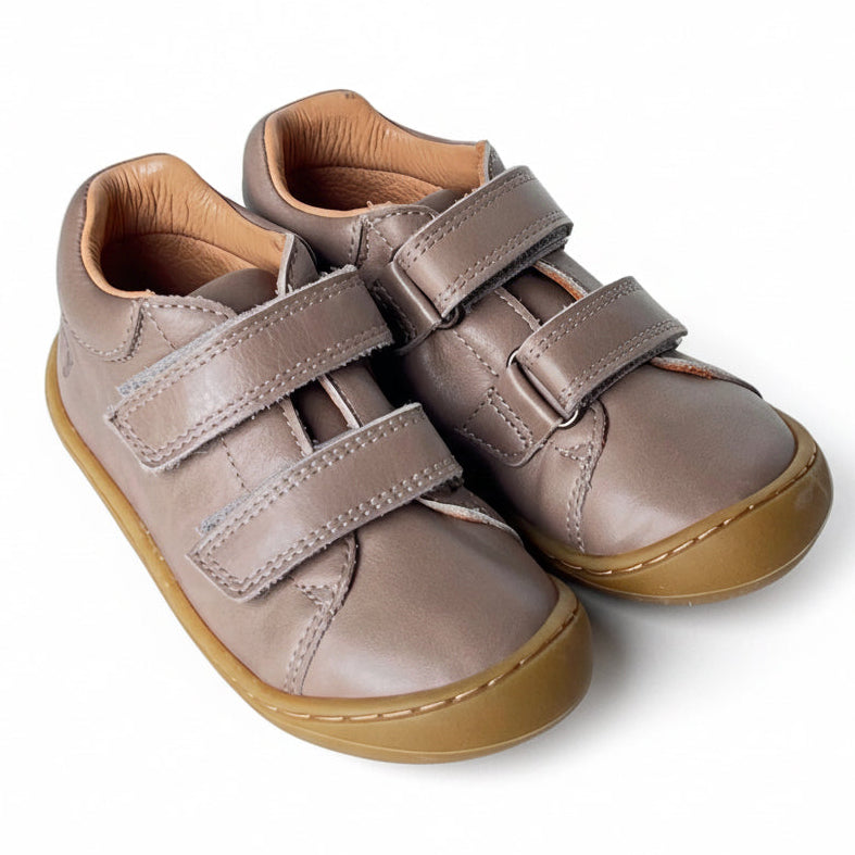 Telyoh Barefoot Y01161 Klett Halbschuh Taupe - keks.