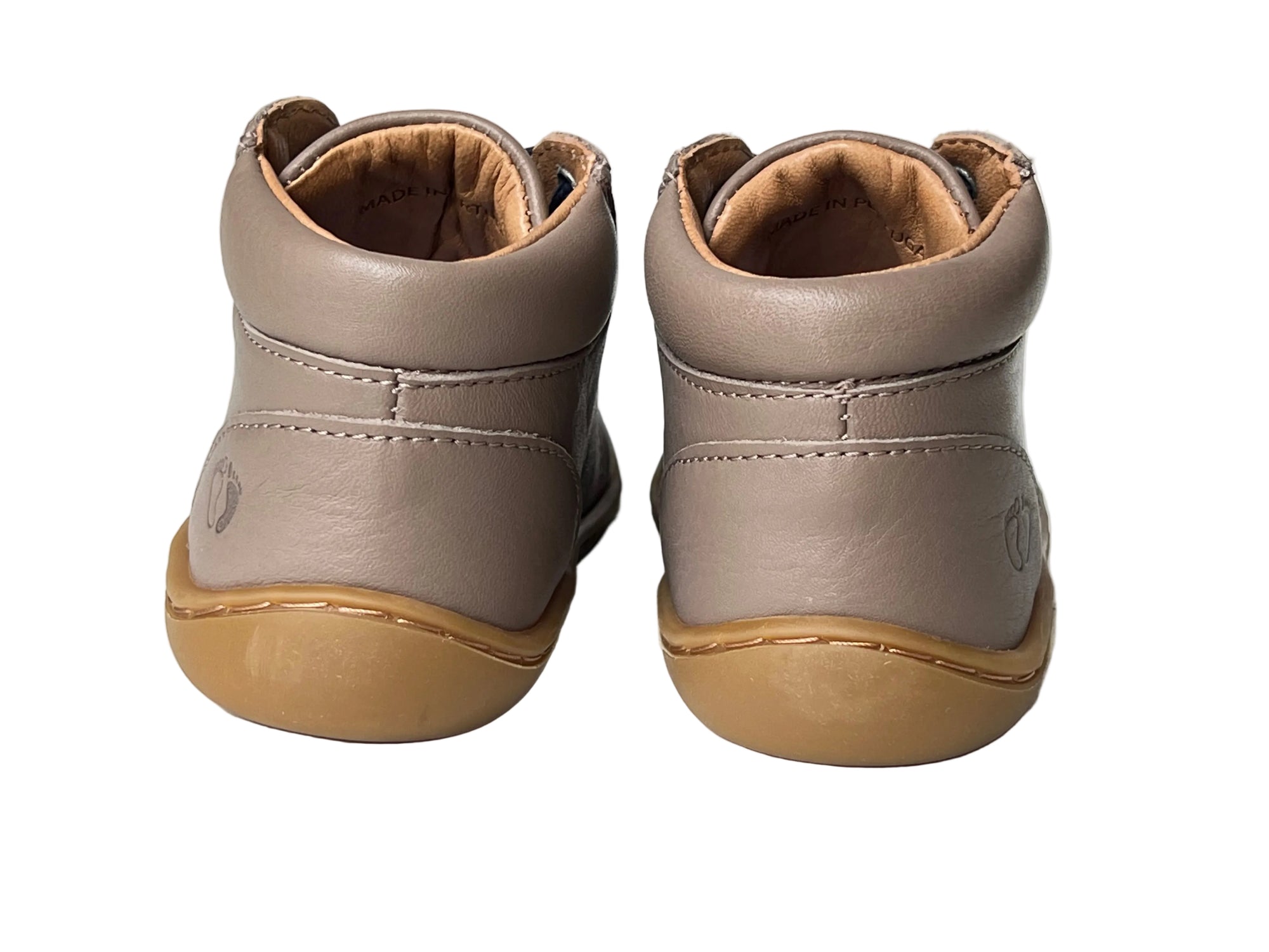 Telyoh Barefoot Y01113 Schnür Lauflerner TAUPE - keks.