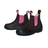 Blue Heeler Outback Kids Raw warme Chelsea Boots mit Lammfell Chocolate Mauve