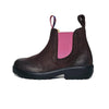 Blue Heeler Outback Kids Raw warme Chelsea Boots mit Lammfell Chocolate Mauve