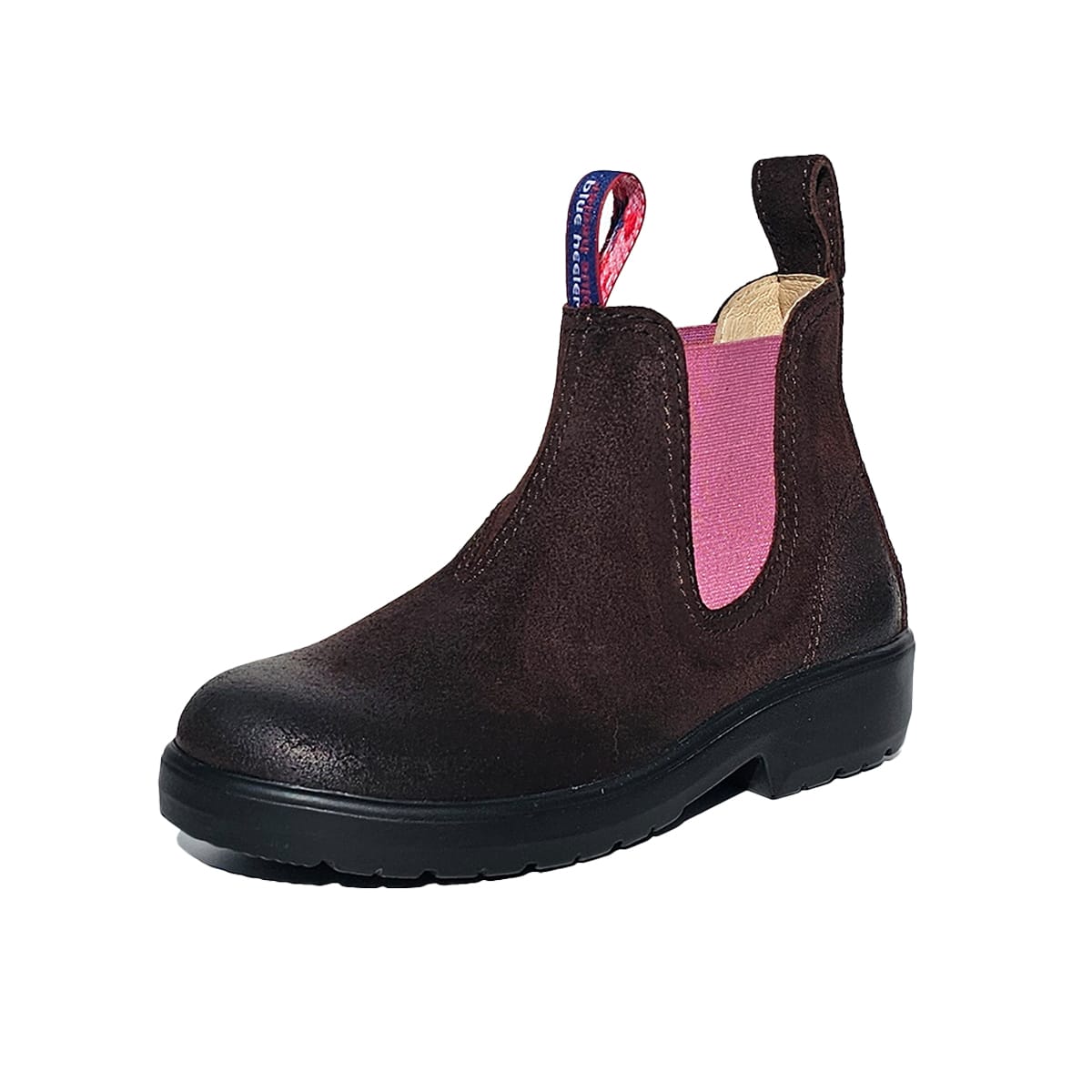 Blue Heeler Outback Kids Raw warme Chelsea Boots mit Lammfell Chocolate Mauve