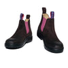Blue Heeler Outback Kids Raw warme Chelsea Boots mit Lammfell Chocolate Mauve