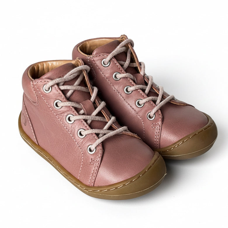 Telyoh Barefoot Y01113 Schnür Lauflerner Dusty Old Rose - keks.