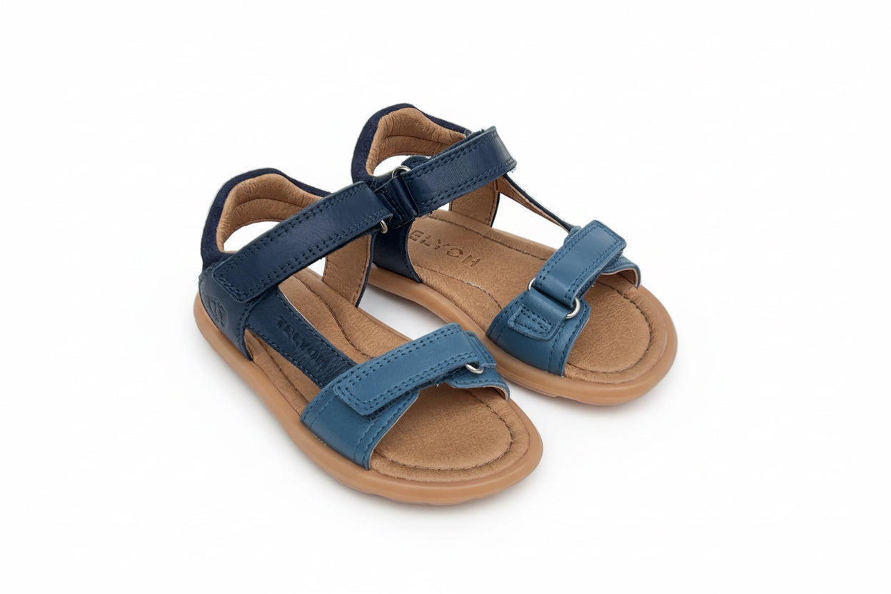 Telyoh Barefoot Y01226 Jamie Sportliche Barfuß-Sandale DK Blue