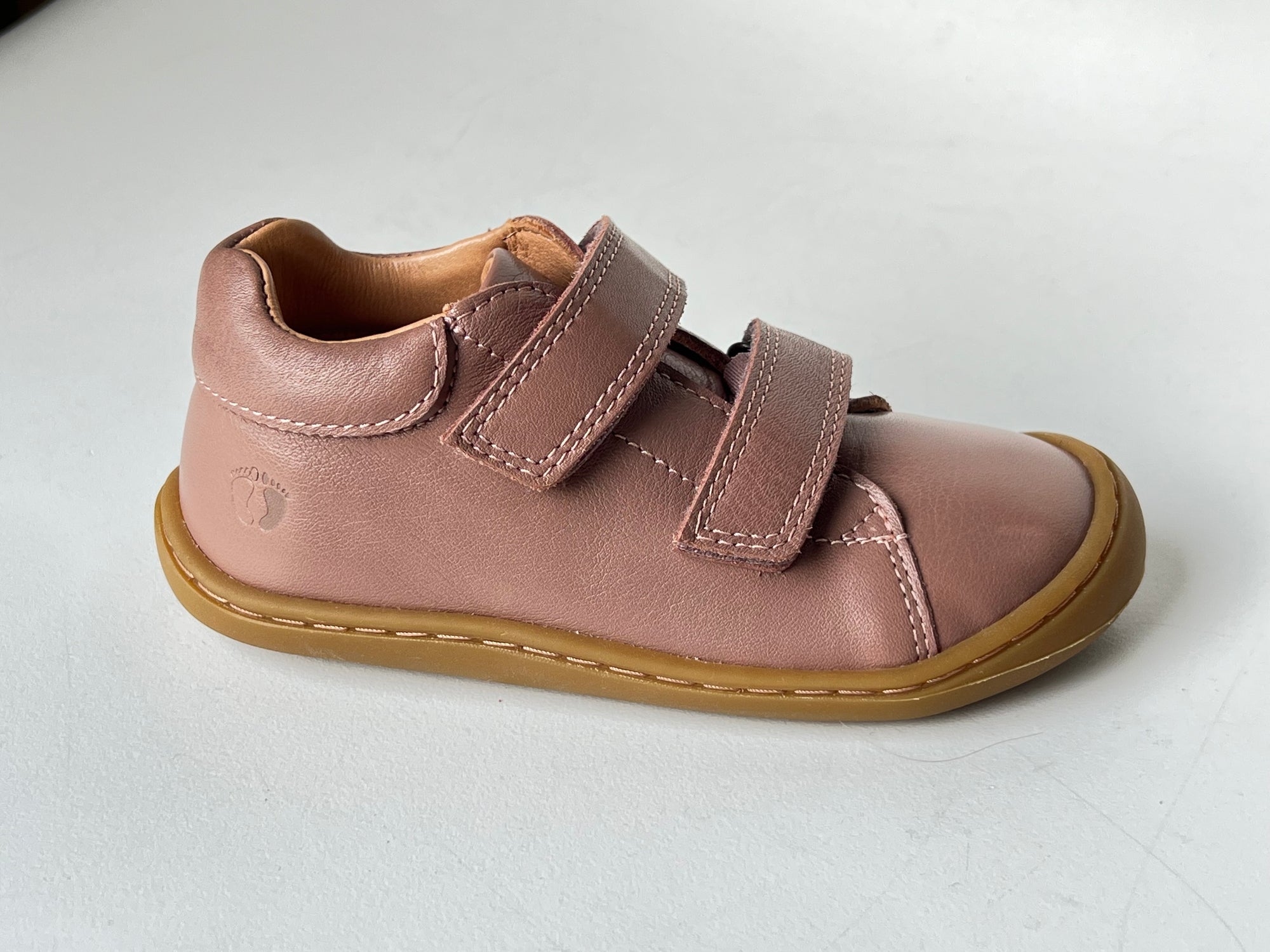 Telyoh Barefoot Y01161 Klett Halbschuh Dusty Nude Nappa - keks.