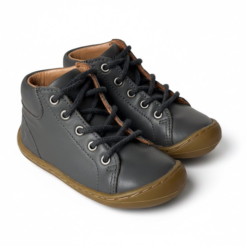 Telyoh Barefoot Y01113 Schnür Lauflerner DK Grey - keks.